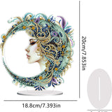 hyzsj DIY Diamond Desktop Ornament, Crystal Diamond Art Painting Tabletop Ornaments Single Sided, Diamond Ornament for Adult Beginner Home Office Decor Crafts Gift（7.9x7.6inch） hyzsj