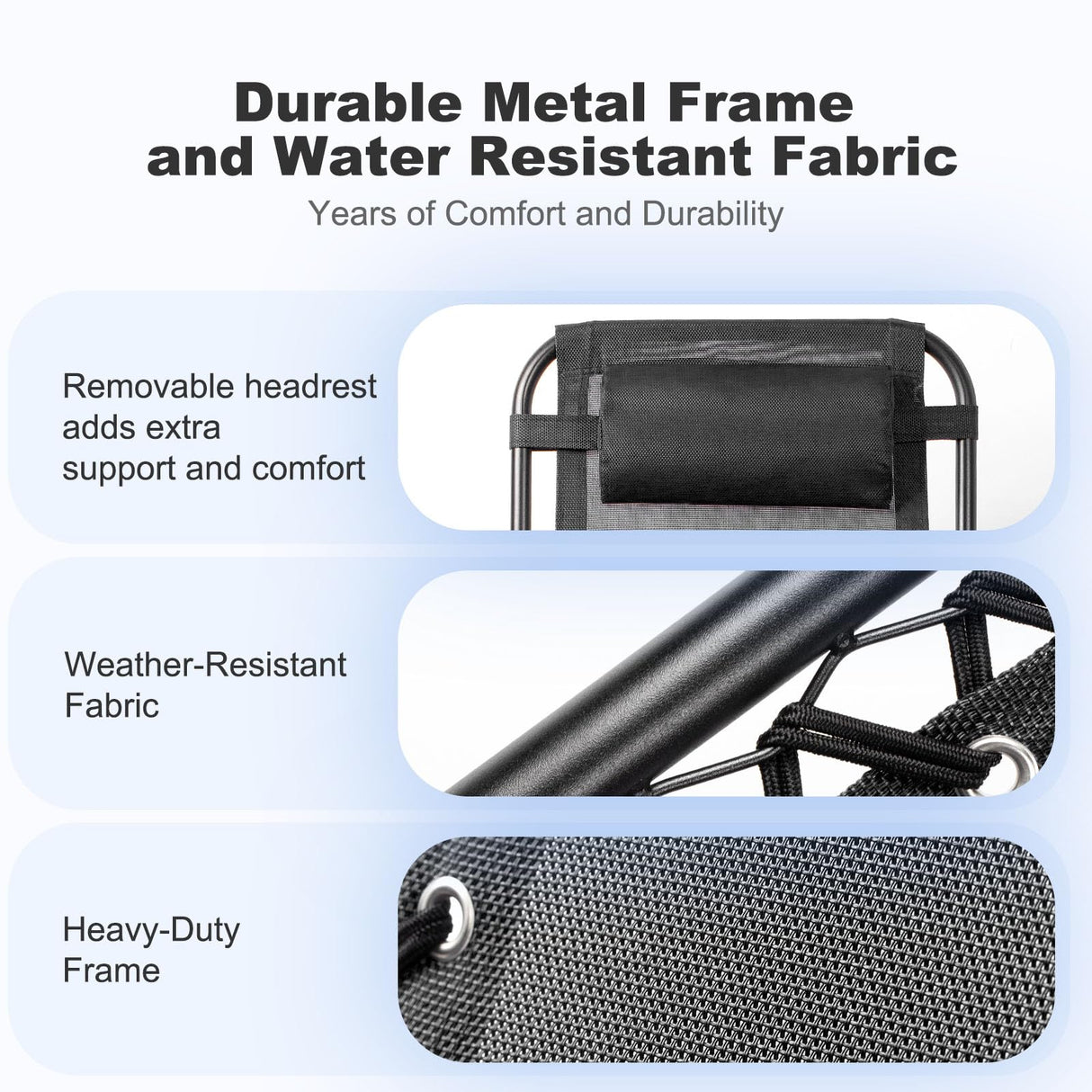 Nazhura Set of 2 Relaxing Recliners Patio Chairs Adjustable Steel Mesh Zero Gravity Lounge Chair Beach Chairs with Pillow and Cup Holder Black Nazhura