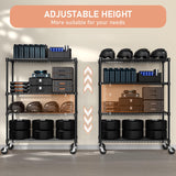 M MZG Industrial Metal 4 Tier Shelving for Garage, Pantry, Warehouse, Basement Utility Room, Storage Rack Metal Shelving Unit, Shelf Organizer, Black 23.6" D x 53.2" W x 73.6" H M MZG