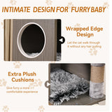 IdealHouse Cat Tree with Litter Box Enclosure, Litterbox Cat Tree for Indoor Cats with Large Platform, All-in-One Cat Furniture with Flush Nest，Space Capsule and Sisal Rope for Living Room, Grey IDEALHOUSE