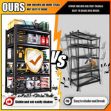 72”H Garage Shelving,Adjustable Garage Storage Shelves,2500LB Heavy Duty Shelves,Easy Assembly Metal Shelves, 5T Shelving Unit Metal Shelf Rack for Basement Industrial Black 72''H*35.4''W*15.7''D ZIWJHK