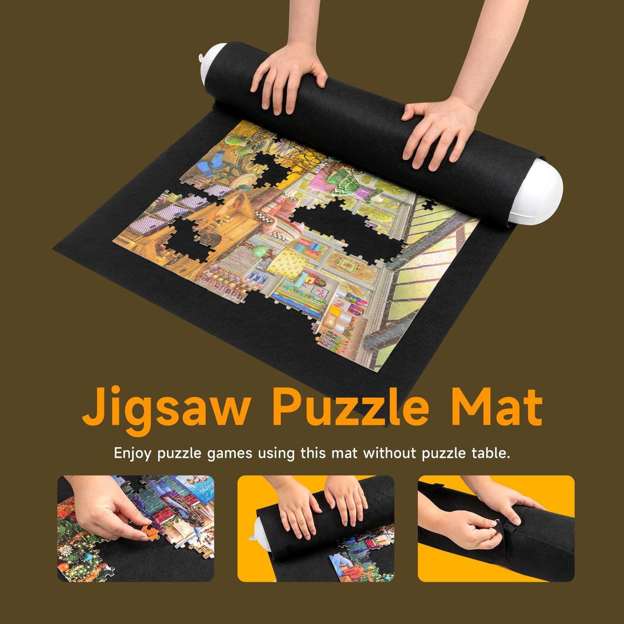 Lavievert 1500 Pieces Jigsaw Puzzle Board with Cover Mat Set, Wooden Puzzle Table with Drawers for Adults, Portable Jigsaw Puzzle Table with Smooth Plateau Surface & Storage LAVIEVERT