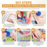 Sunflower Diamond Painting With Illuminated Pen Tip | 5D Large Diamonds Painting Kits With Accessories For Adults | DIY Full Drill Diamond Art Diamond Painting For Home Decor (27.5 X 15.7inch) LGANHAPY