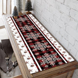 Niviy Snowflakes Christmas Table Runner with Buffalo Plaid, Winter Xmas Holiday Kitchen Dining Table Decoration for Indoor Outdoor Home Party Decor 13 x 72 Niviy