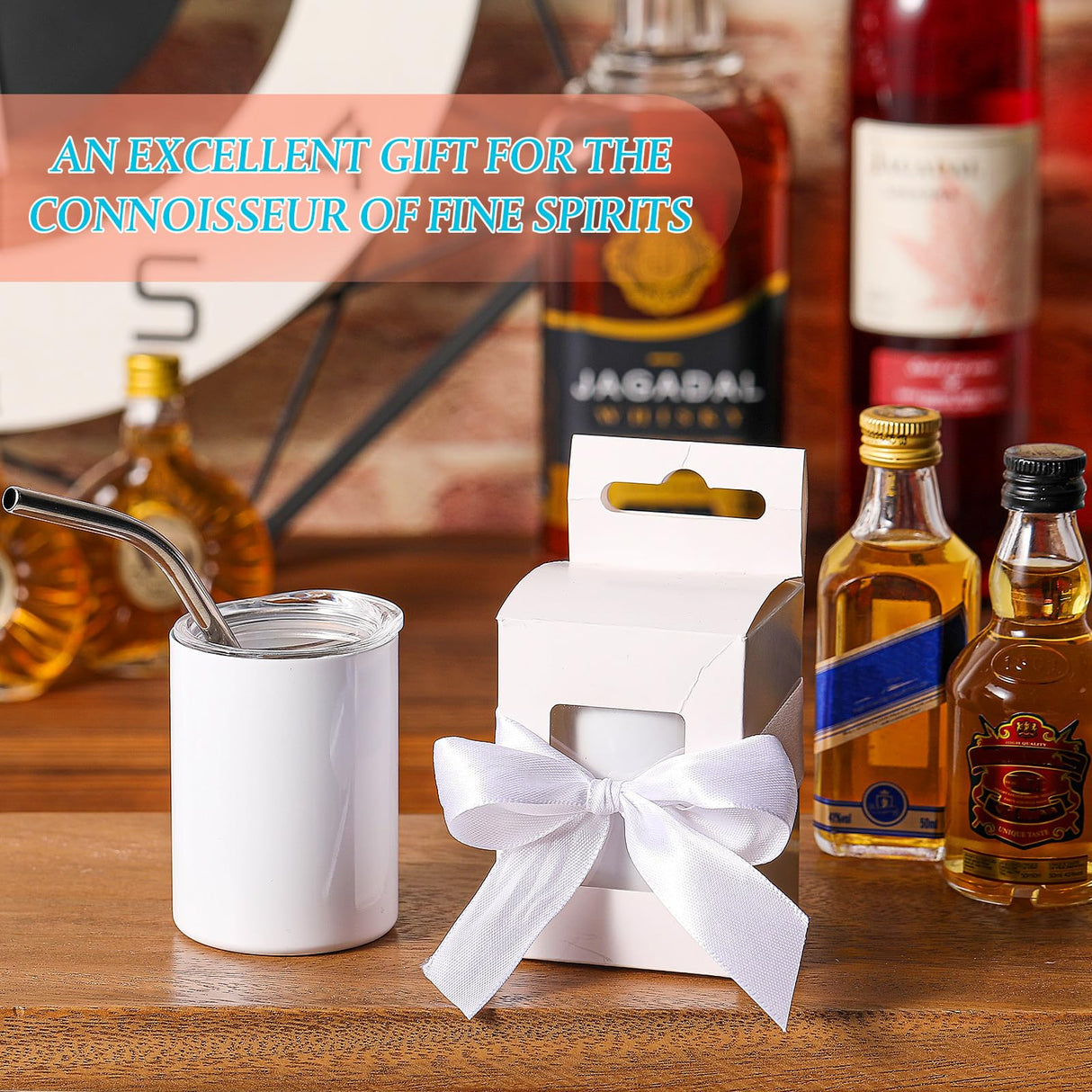 Ninehaoou 12 Set 3oz Sublimation Shot Glasses Blank Mini Tumbler Shot Glass with Straw and Lid Stainless Steel Cups with Heat Transfer for Spirits Lovers Birthday Christmas Gift(White) Ninehaoou