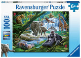 Ravensburger Jungle Animals 100 Piece XXL Jigsaw Puzzle for Kids | Unique Interlocking Pieces | Durable and Glare-Free | FSC-Certified Sustainable Toy Ravensburger