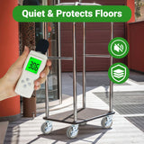 Nefish 6 Inch Heavy Duty Casters Wheels, Industrial Grade Thermoplastic Rubber Casters with Brake 4500 LBS, Ball Bearing Plate Swivel Castors Set of 4, Casters Wheels for Equipment, Industrial Nefish