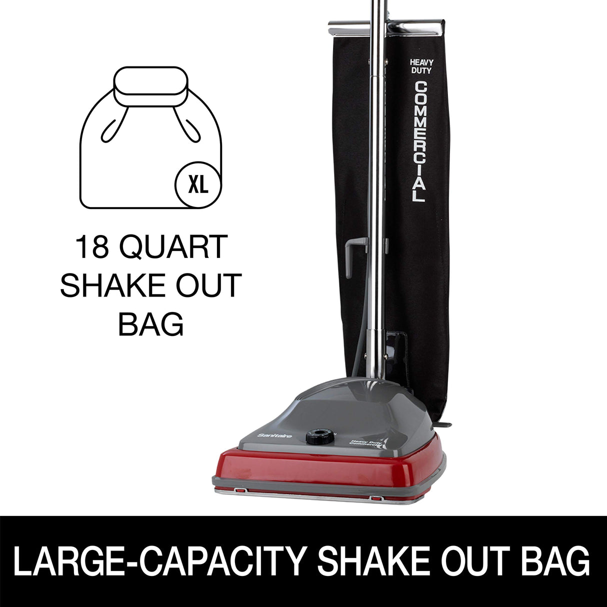 Sanitaire SC679K Tradition Upright Commercial Bagged Vacuum, Red Sanitaire