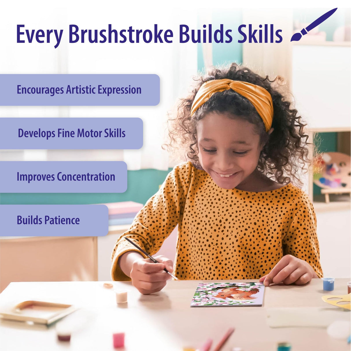 Ravensburger - CreArt - Festive Friends - Paint by Number Kit - Adorable Woodland Scene - Premium Paints and Glitter for That Magical Quality - Ages 9+ Ravensburger