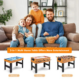 GYMAX 3 in 1 Game Table, 49 in Multi Game Table with Foosball Hockey & Billiards, Competition Sized Combo Game Table for Home, Game Room, Bar, Party, Club GYMAX