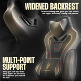 Dowinx Gaming Chair with Footrest, Gaming Chair for Heavy People, Gamer Chair for Adult with Massage, Computer Gaming Chair with PU, PC Game Chair for 200lbs (Black) Dowinx