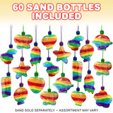ArtCreativity Sand Art Bottle Necklaces Assortment for Kids, Bulk Pack of 60, Collection of Sand Art Craft Bottle Necklaces, Fun Party Supplies & Favors for Boys and Girls - Sand Sold Separately ArtCreativity