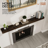 Woodlands-USA 72 Floating Fireplace Mantel Wood Shelf, Handcrafted Mantels For Over Fireplace, 72 Inches Farmhouse Wall Mounted Mantle Shelf, Wooden Fireplace Mantel Shelves, 72 Inch Rustic Brown X8X3 WOODLANDS USA