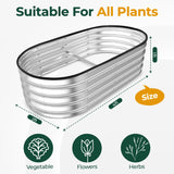 Utopia Home Galvanized Raised Garden Bed, 4 by 2 feet Lightweight Planter Boxes Outdoor with Easy Assembly, Large Garden Bed for Vegetables, Fruits, Flowers, Silver, Pack of 2 Utopia Home