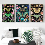 OFRKE Diamond Painting Kits for Adults,3 Pack Butterfly Moth Diamond Art for Beginners, Diamond Round 5D Full Drill Paint with Diamonds Pictures Gem Art Painting Kits DIY Crafts Kits 12x16inch OFRKE