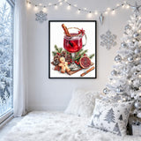 VIGEGU Christma 5D Diamond Painting Kits for Adults,Wine Diamond Art kit for Beginners,DIY Full Round Drill Diamond Dots with Gem Art Crafts for Home Wall Decor 12 x16 Inch VIGEGU