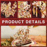 Piececool 3D Metal Puzzles for Adults, Chinese Lucky Dragon DIY Model Building Kits Challenging Brain Teaser 3D Puzzles DIY Assembling Crafts Best Gfits Home Decor Piececool