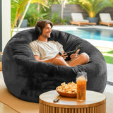 Codi Bean Bag Chair with Filler Included, 4 FT - Comfy Large Beanbag Chairs for Adults - Machine Washable and Soft Mink Bonded Cover - Charcoal Grey, 4ft Codi