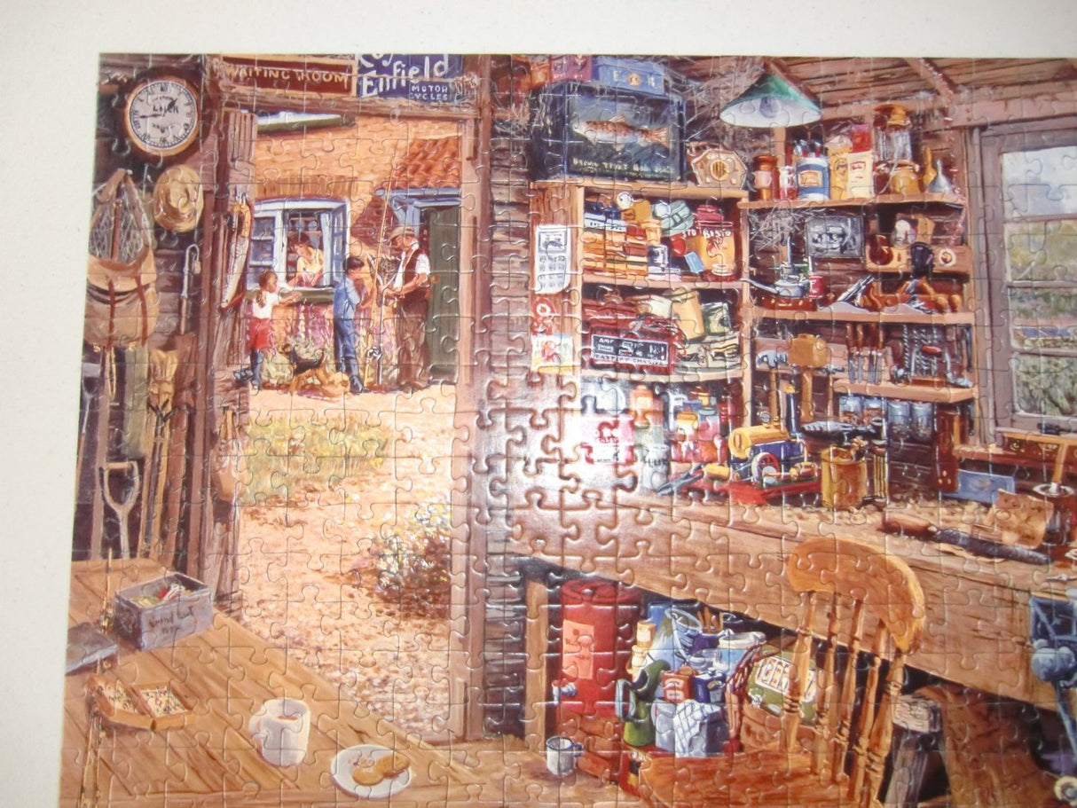 Ravensburger Dad's Shed | 500-Piece Large Format Jigsaw Puzzle | Unique Softclick Technology | Ideal for Adults and Kids Ravensburger