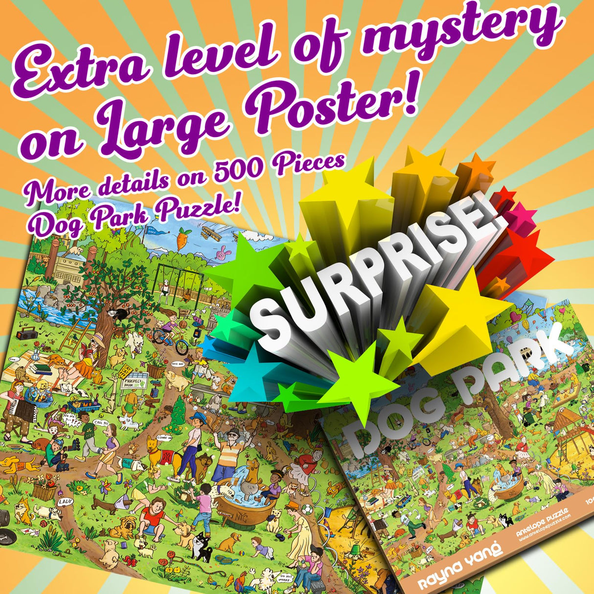 Antelope - 1000 Piece Puzzle for Adults, Dog Park Jigsaw Puzzles 1000 Pieces - 1000 Pieces High Resolution, Matte Finish, Smooth Edging, No Dust Leisure Animal Puzzle ANTELOPE