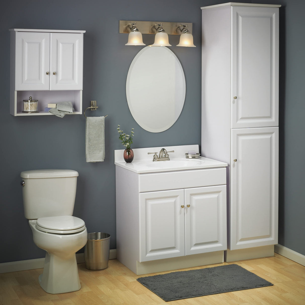 Design House 597153 Wyndham Unassembled Bathroom Vanity Cabinet Without Top, 30 x 21/2 Door, White Design House