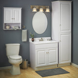 Design House 597153 Wyndham Unassembled Bathroom Vanity Cabinet Without Top, 30 x 21/2 Door, White Design House