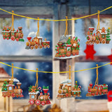 DoxQcs DIY Diamond Christmas Tree Decoration Pendant Diamond Art Painting for Xmas Home Indoor Festival Season Party Decor (Double-Sided Pattern Single-Sided Diamond)-#08-Train DoxQcs