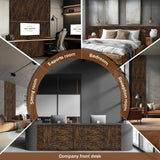 Wood Slat Wall Panel, Easy Installation, Versatile, Enhanced Acoustic Design, Suitable for Living Room, Bedroom, Kitchen & Offices, 47.2×23.6 inch, 2 Pack, Rustic Brown Mollywell