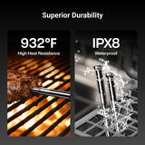 ThermoMaven Smart Bluetooth Wireless Meat Thermometer, 10X Enhanced Sub-1G Signal and Stability, Standalone Display Base, Certified Accuracy ±0.5°F, WiFi Unlimited Range for BBQ, Oven, Smoker, Grill ThermoMaven