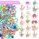 UHIBROS 5815 Pcs Clay Beads Bracelet Making Kit with Pretty Pendant Charms, Jewelry Making Kit for Girls 8-12, Polymer Letter Heishi Beads , Gifts for Girls NANQUAN