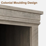 CABIHOME 5 Tier Book Shelf, Farmhouse Book Case with Cabinet, 68.7" Tall Book Shelf with Storage Doors, Wooden 5 Shelf Book Case for Home Office, Living Room, Bed Room CABIHOME