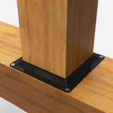 4 Pcs Wood Post Plate Connector, 4" x 4" Wood Fence Post Anchor Base, Deck Porch Railing Support Base, Powder-Coated Decking Post Base (4) Adnee