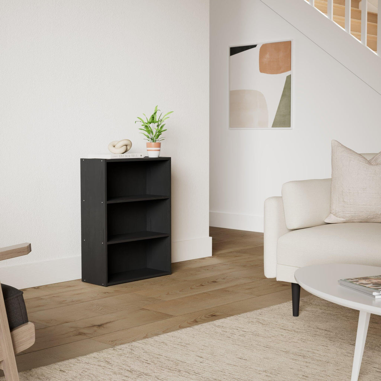 Furinno Pasir 3-Tier Open Shelf Bookcase, Americano Furinno