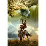 MAIYOUWENG 1000 Piece Wooden Puzzles for Adults Family Elderly or Kids, Warrior and Animal Puzzle Game for Parent-Child, Funny 1000 Piece Native American Jigsaw Puzzle Toy Gift for Friend Wife Mom MAIYOUWENG