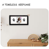 MYPAWLETS Paw Print Frame & Ink Pads Kit,Dog or Cat Paw Print Kit,2 No Mess Ink Pads for Pets,Paw Print Stamp Pad for Dogs,Wooden Pet Memorial Frame,Personalized Pet Paw Print Gifts MYPAWLETS