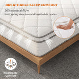 Sweetnight Hybrid Mattress King 14 Inch, King Size Mattress in a Box with Comfort Foam & Individual Pockect Springs for Great Support & Pain Relief, Plush Mattresses CertiPUR-US Certified Sweetnight