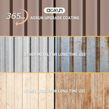 Aoxun 7.4x5.3FT Shed with Floor Galvanized Steel Outdoor Storage Shed Metal Garden Shed with Double Doors, 15mm Moisture-Proof Floor & Ventilation, Sloped Roof for Bike/Generator/Tool Storage (Brown) Aoxun