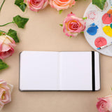Dispowreath 4 Set Watercolor Sketchbook Journal with Watercolor Brush Pens 300 GSM Cotton Paper Portable Square Small Pocket Notebook Travel for Painters Art Supplies (3.9 x 3.9 Inch) Dispowreath