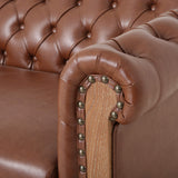 Christopher Knight Home Castalia Sofas, Cognac Brown + Natural Christopher Knight Home
