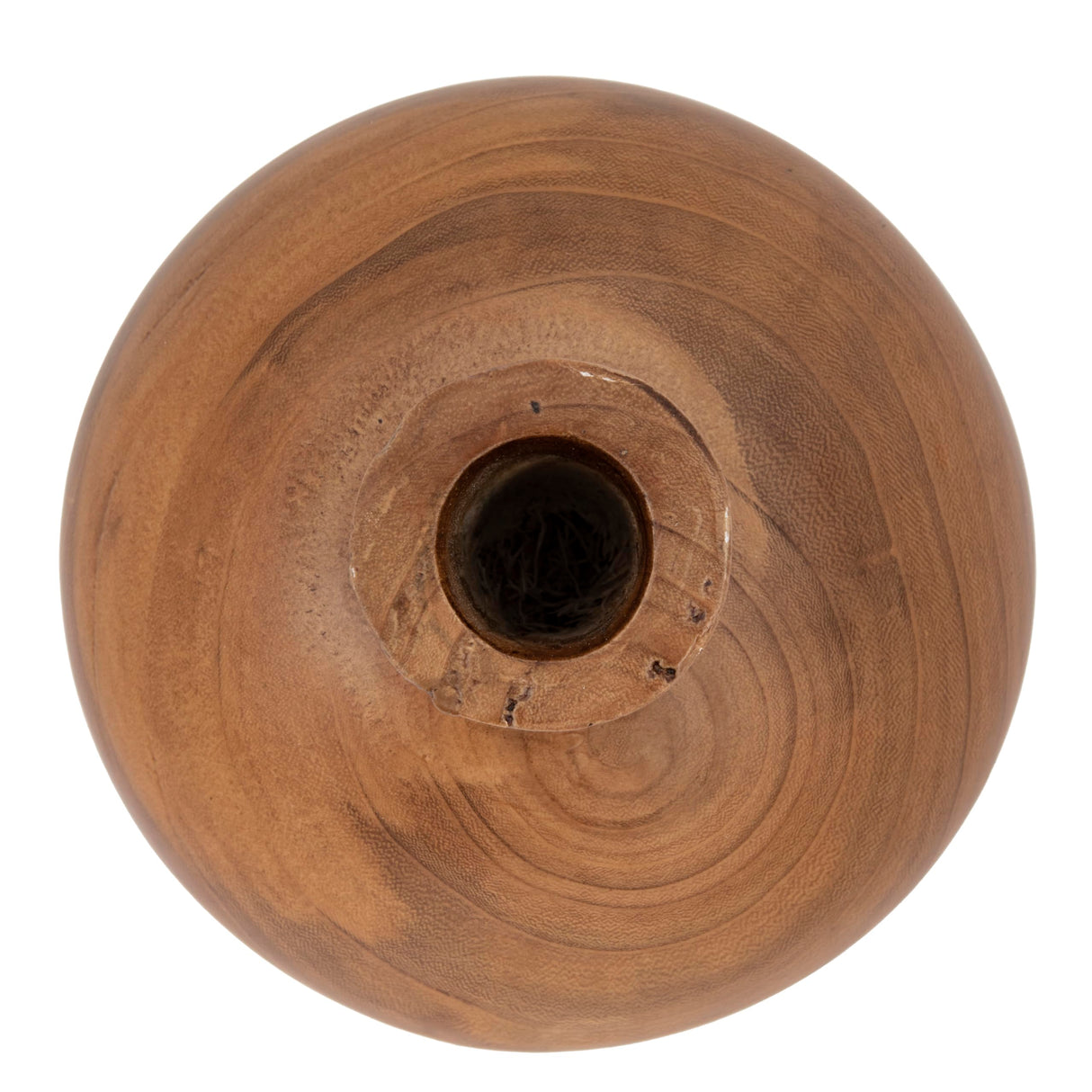 Creative Co-Op Decorative Paulownia Wood Vase, Walnut Finish Creative Co-Op