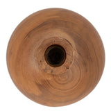 Creative Co-Op Decorative Paulownia Wood Vase, Walnut Finish Creative Co-Op