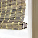 Radiance Driftwood Cordless Bamboo Roman Shades - Light Filtering & Semi-Private Window Treatment - 39 in. W x 64 in. L Radiance