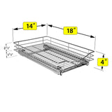 LYNK PROFESSIONAL® Pull Out Cabinet Organizer, 14" x 18" Slide Out Drawers for Kitchen Cabinets - Sliding Pull-Out Pantry Shelves – Home Shelf Organizers - Lifetime Ltd. Warranty, Chrome LYNK PROFESSIONAL