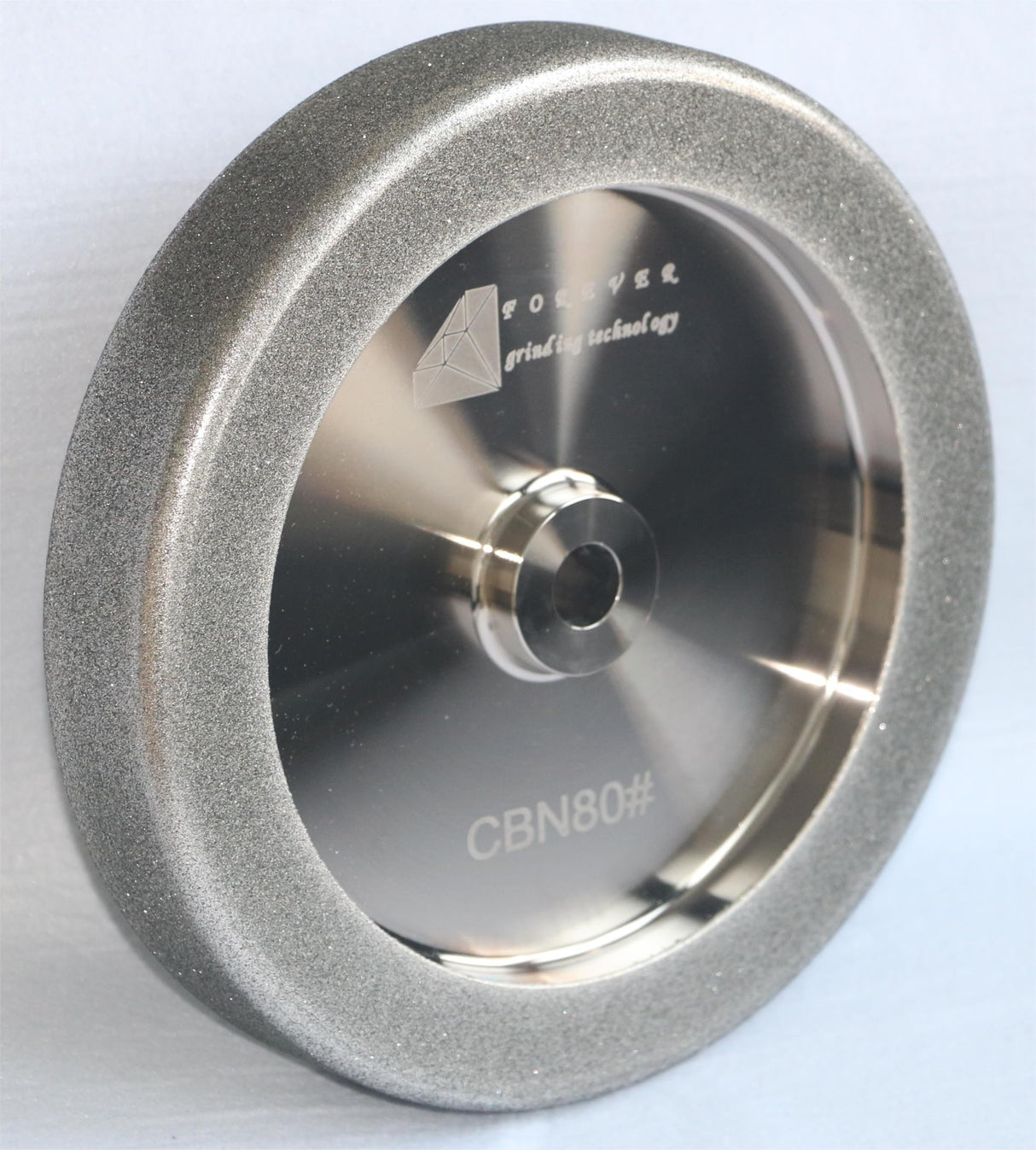 Generic 4 in 1 PLUS CBN Grinding Wheel 8"" Diameter, 5/8"" Arbor,1.5"" Wide with 1/4"" Radius,1"" Down The Side,for Sharpening Woodturning and HSS Tools(180 Grit), Silver Generic