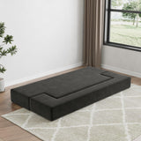 Luoxiao Folding Sofa Bed 2-in-1 Convertible Twin Sleeper Sofa Futon with 2 Pillows - Floor Couch & Bed Mattress for Apartments, College Dorms, Guest Room, Living Room, Dark Grey Luoxiao