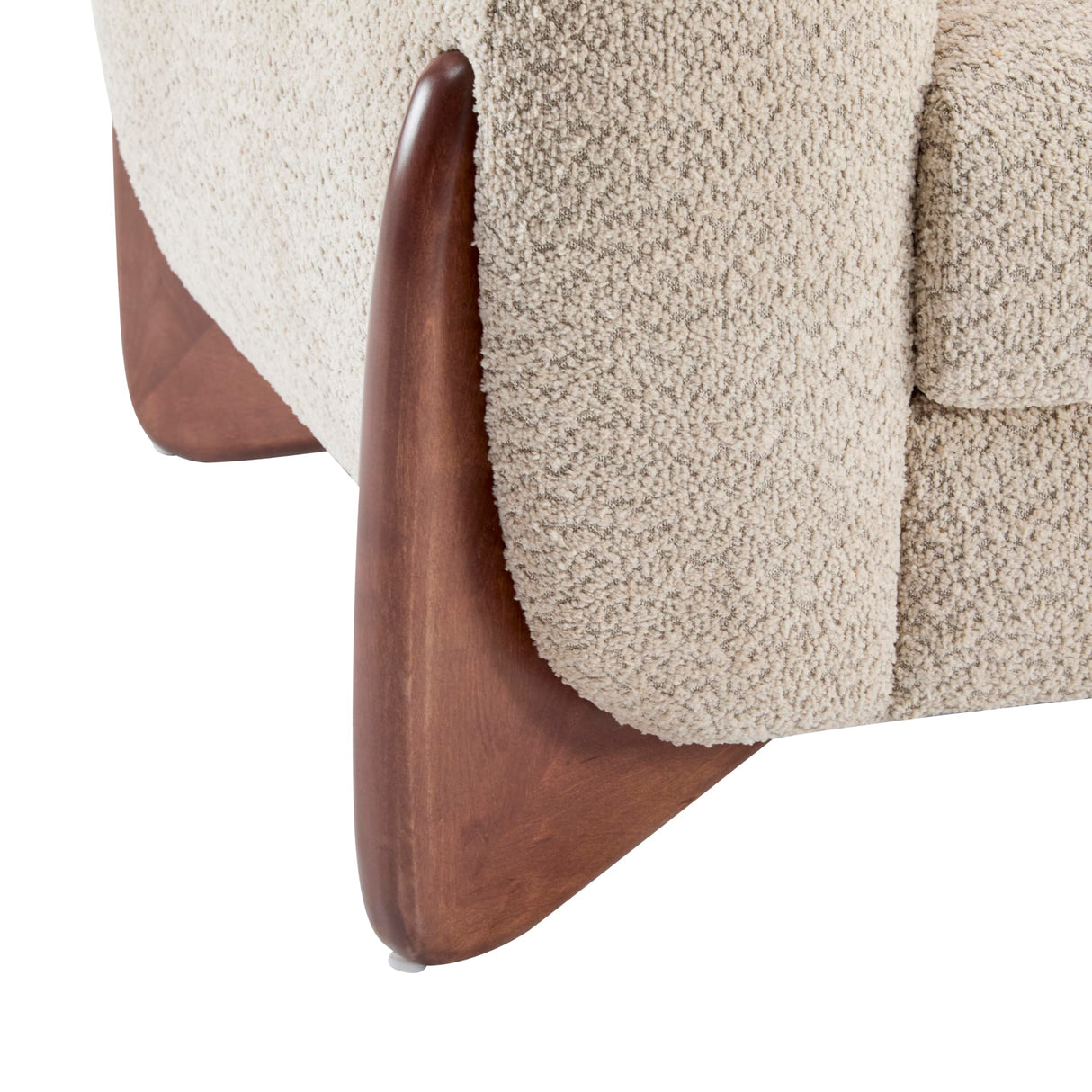 Christopher Knight Home Almab 82 Inches Sofa Couch, Cozy Boucle Upholstered 3-Seater Sofa, Wood Frame Couch, Comfy Couches for Living Room and Office, Modern Sofa, Lounge Seating, Almond Christopher Knight Home