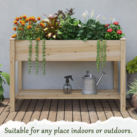 PULIJIAJU Wooden Raised Garden Bed ，Planter Box with Legs, Wooden Planter-Grow Herbs and Vegetables – Naturally Rot-Resistant - Unmatched Strength Lasts Years (HCH-M) PULIJIAJU