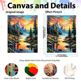 Landscape Paint by Numbers, Sunset Paint by Numbers Kit for Adults Beginner, DIY Painting by Numbers for Adults for Gift Home Wall Decor(16 x 20 Inch) hkejoi