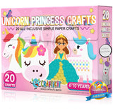 Craftikit® 20 Award-Winning Princess & Unicorn Crafts for Kids Ages 3-10 Years, All-Inclusive Toddler Arts and Craft Kits for Kids, Fun Toddler Craft Box for Girls in Preschool Craftikit