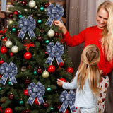 Whaline Christmas Ribbons 20 Yards Blue Silver Snowflake Wired Edge Ribbon Winter Fabric Craft Ribbon for Xmas Wreath Bow Making DIY Crafts Wrapping Supplies, 2 Rolls Whaline